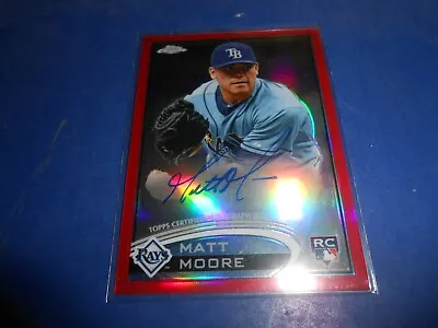 2012 Topps Chrome Matt Moore Red Refractor Rookie Auto /25 • $40