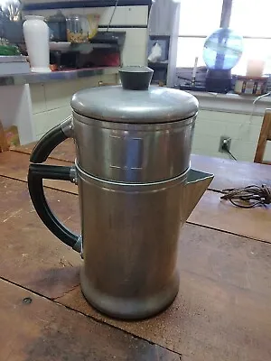 Vintage Wear-Ever Drip Coffee Pot No. 966 2-6 Cups Aluminum With Bakelite Handle • $19.95