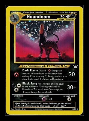 $69.99 • Buy Pokemon Card - Houndoom - Neo Revelation 8/64 Holo Rare