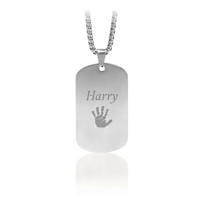 Mothers Day Necklace Gift Her Mum Mummy 1st New Born Hand Print Any Name  • £5.99