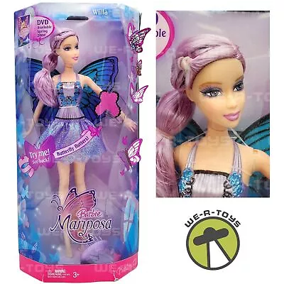 Barbie Mariposa Willa Lavender Butterfly Fairy #L8586 Mattel 2007 NRFP • $89.96