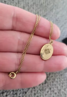 Vintage LESTAGE  12K Gold Filled Locket And Chain Necklace • $42