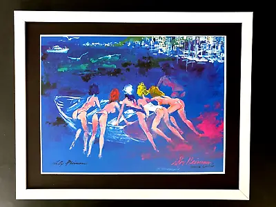 Leroy Neiman +  Sketchbook Drawing Monaco + Circa 1970's + Signed Print Framed • $129