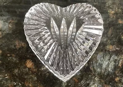 Vintage Waterford Cut Crystal Double Heart Paperweight • $25