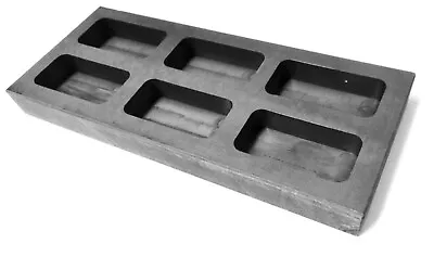 5oz Graphite Ingot Mold 6 Cavity Melt Pour Silver Bars Melting Metal Refining • $93.15