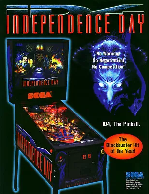 ID4 Independence Day Pinball (SEGA) - CPU V2.05 / DISPLAY V2.0 ROM Upgrade Set • $35.99