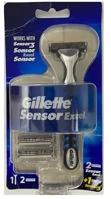Gillette Sensor Excel Razor Handle + 3 Cartridges • $12.99