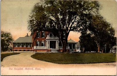 View Of The Hospital Milford MA Undivided Back C1907 Vintage Postcard Q80 • $7.49