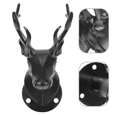 Deer Head Sculpture Wall-mounted Coat Hook Hanging Antler Shape Rack Hook • £8.29