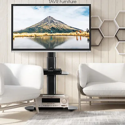 Modern Floor TV Stand With Swivel Mount For 32 To 65 Inch Flat Panel Screen TVs • $61.99