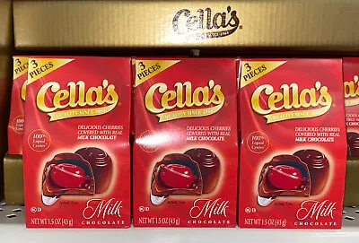 (Lot Of 3) Cella's Milk Chocolate Covered Cherries 1.5 Oz Pouch - • $21.99