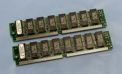 2 X PNY 328006ES52T16JD 72-Pin Silver EDO SIMM 8-Chip Per Side Memory Modules • £22.99