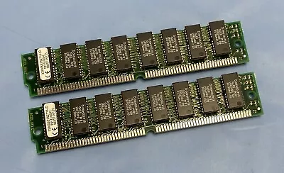 2 X PNY 328006ES52T16JD 72-Pin Silver EDO SIMM 8-Chip Per Side Memory Modules • £22.99