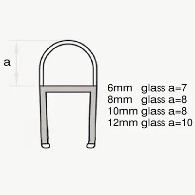 1 Meter Bathroom Glass Door Semi-Circular Waterproof Strip D-Shaped Bubble Strip • £6.19