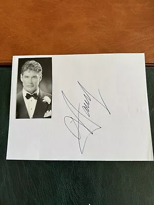 (lt63) David Hasselhoff Original Signed Autograph Page Tv Actor Knight Rider • £7.49