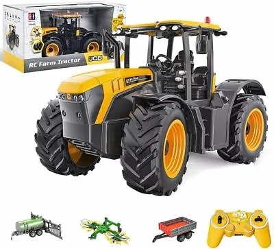 $15.22 • Buy 1/16 Scale RC Farm Tractor Hobby Remote Control Engineering Vehicle With Light