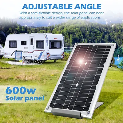 £30.99 • Buy 600W Solar Panel Kit Battery Charger & 100A Controller For Car Van Caravan Boat