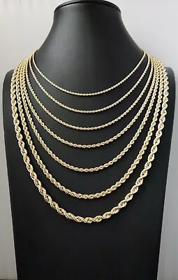 14K Gold Rope Chain Gold Rope Chain Necklace 2mm 2.3mm 2.5mm 3mm 3.5mm 4mm 6mm  • $440