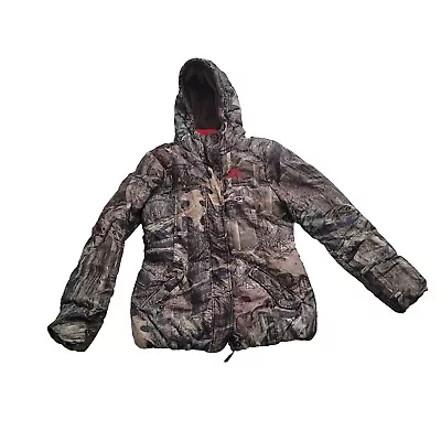 Mossy Oak Break Up Infinity Brown Puffer Jacket Size S (Small) 34-36 • $15.90