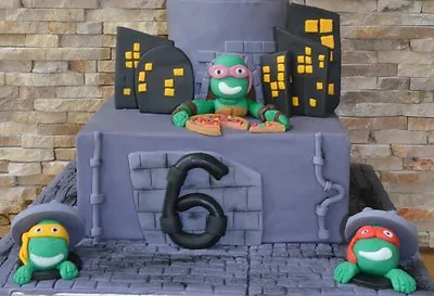 £21.95 • Buy 3D Novelty HANDMADE NINJA TURTLES CAKE TOPPER/ Birthday