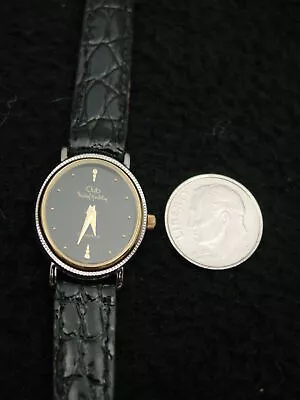 Ladies Watch French Michel Herbelin Watch Gold Leather 3 Jewel  • $369.95