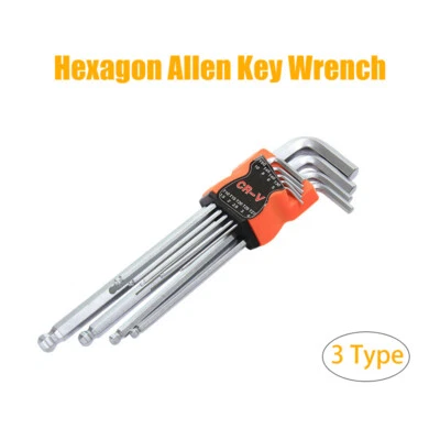 $20.22 • Buy 9pcs Metric Hexagon Wrench Hex Allen Key 1.5-10mm Ball L-Wrench Repair Tools Set