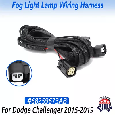 For 2015-2019 Dodge Challenger Fog Light Lamp Wiring Harness Kit 68259673AB/AA • $25.37