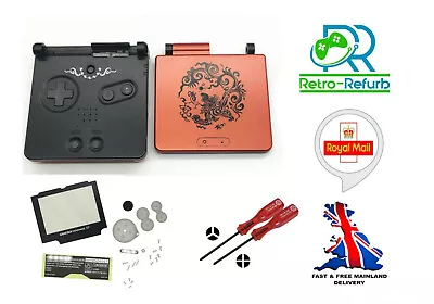 Dragon Red/Black GameBoy Advance SP Housing Shell Screen Tools Nintendo GBA SP • £12.95