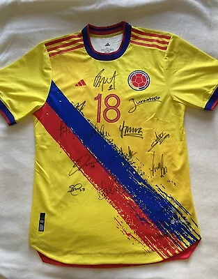 Colombia Shirt Signed By Squad Inc. Luis Diaz • £30