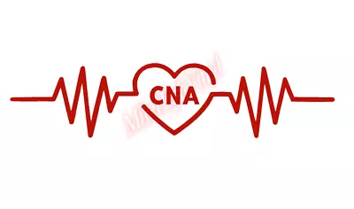 CNA Heartbeat Rhythm Nurse Sticker Vinyl Decal Window Sticker Car • $6.29