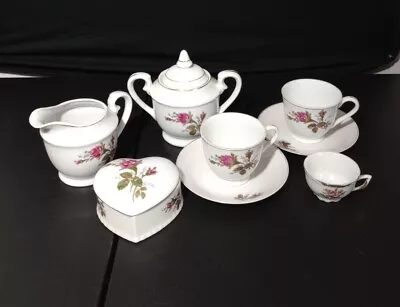 Lot Of 10pcs Moss Rose Pattern Royal Crafts Japan Fine China Great Condition  • $40