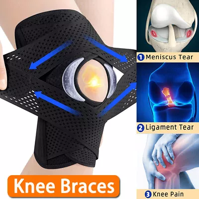 Knee Brace With Side Stabilizer Meniscus Tear Knee Pain ACL MCL Arthritis Relief • £9.99