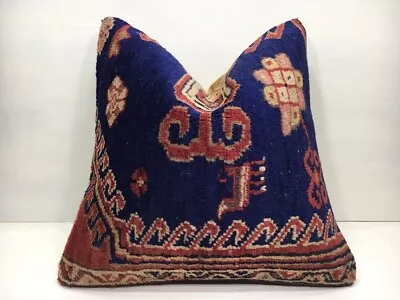 Oushak Vintage Throw Kilim Pillow Cover 16x16 Handmade Turkish Cushion Rug Cover • $25.81