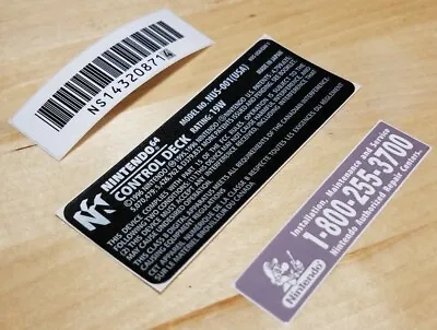 Nintendo 64 NUS-001(USA) N64 Maintenance Bar Code Control Deck Labels Bundle • $36.33