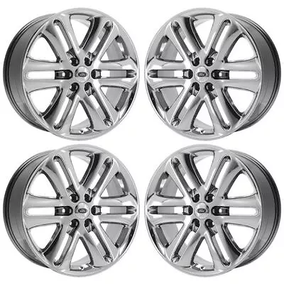 22  Ford F150 Pvd Bright Chrome Wheels-h Rims Factory Oem 3918 Exchange 2004-... • $715.50