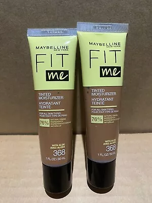 MAYBELLINE Tinted Moisturizer FIT ME  368 For All Skin Types 1oz. Lot Of 2. New • $6.88