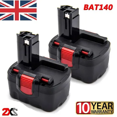 £31.99 • Buy 2X 14.4V Battery 4.8AH For Bosch BAT038 BAT040 BAT140 2607335533 PSR1440 Ni-MH
