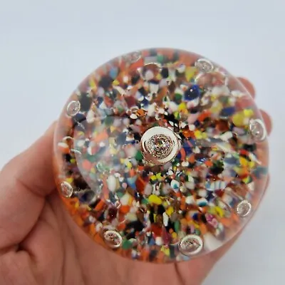 Vintage Paul Ysart? Art Glass Paperweight Mixed Colours Millefiori Style • £95