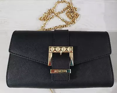 Michael Kors Penelope Medium Clutch Leather Black Msrp $ 258 Authentic Nwt • $69.99