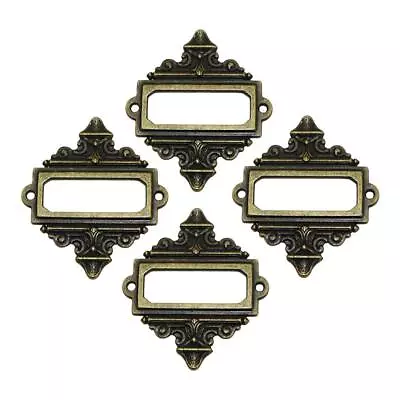 4-pack Shelves Cabinet Card Tag Label Holder Metal Lace Frame On Bookcases • $6.21