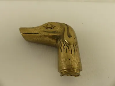 (RefJOH5) Brass Walking Stick Top Handle Dogs Head • £8.99