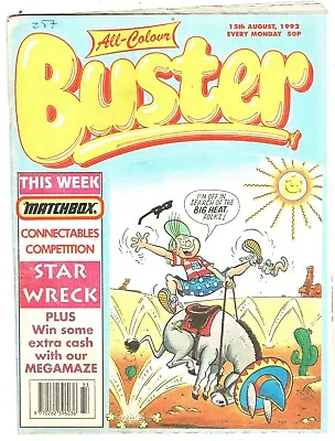 £1 • Buy Buster Comic 15th August 1992 Chalky X-Ray Specs Ivor Lott Leopard Lime Street
