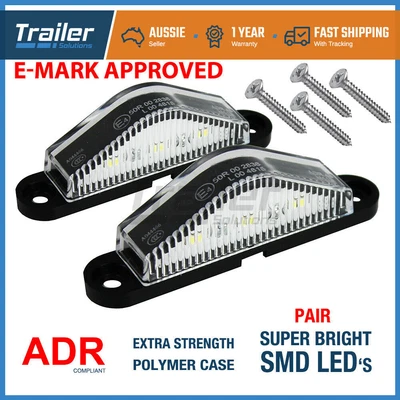 $18.20 • Buy 2Pcs LED License Number Plate Light Lamp Truck Caravan Trailer Boat UTE 10-30V
