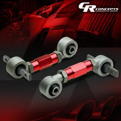 Adjustable Stainless Steel Camber Kit Arms For Civic/integra/del Sol/crx Red • $20.97
