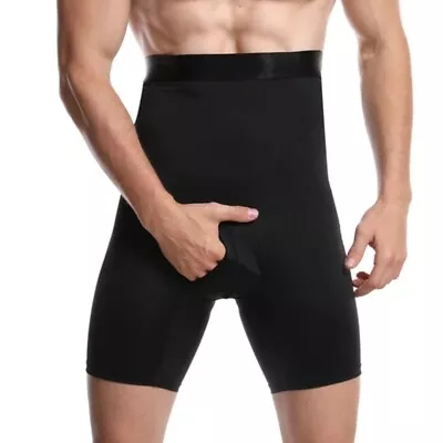 Mens Tummy Control Shorts High Waist Underwear Abdomen Belly Flat Body Shaper • £7.99