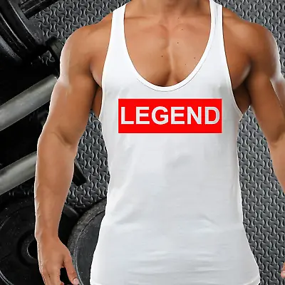 £7.99 • Buy Legend Gym Vest Stringer Bodybuilding Muscle Training Top Fitness Singlet