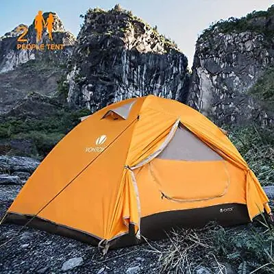 V VONTOX Tent Camping Tent 2-3 Man Backpacking Tent Lightweight Waterproof • £77.64