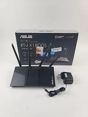 ASUS AX1800 S 1800Mbps 4 Ports WiFi 6 Router - Black  • $45