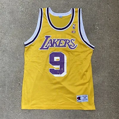 Vintage Nick Van Exel Vintage Champion Lakers Jersey Size 44 L Mens • $60