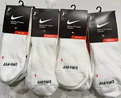 RARE Nike Dri-FIT CUSHIONED No-Show & Crew Socks L/R! UNISEX 3Y-6 6-8 8-12 12-15 • $69.99